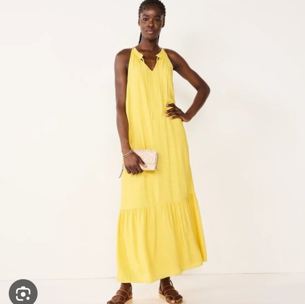 Nine West Yellow Maxi Dress